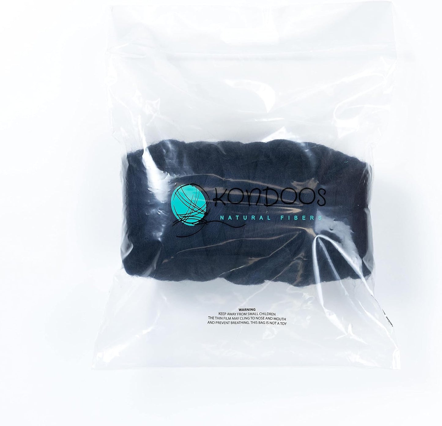 Colored Natural Wool roving, 1 lb. Best Wool for Needle Felting, Wet Felting, handcrafts and Spinning. (Blue Navy, 1 lb)