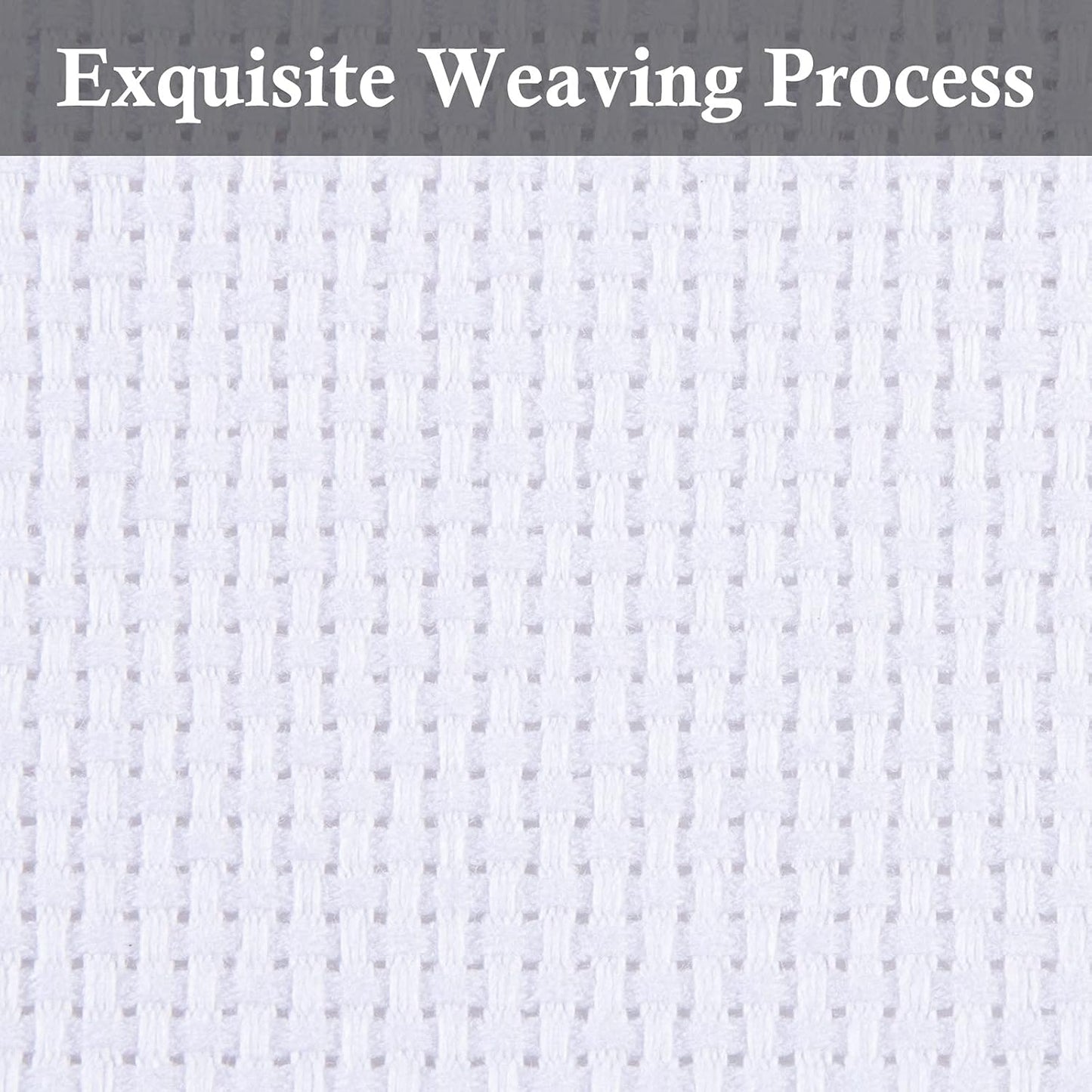 Aida Cloth Big Size 11 Count, White Cross Stitch Fabric, 39 inch by 60 inch