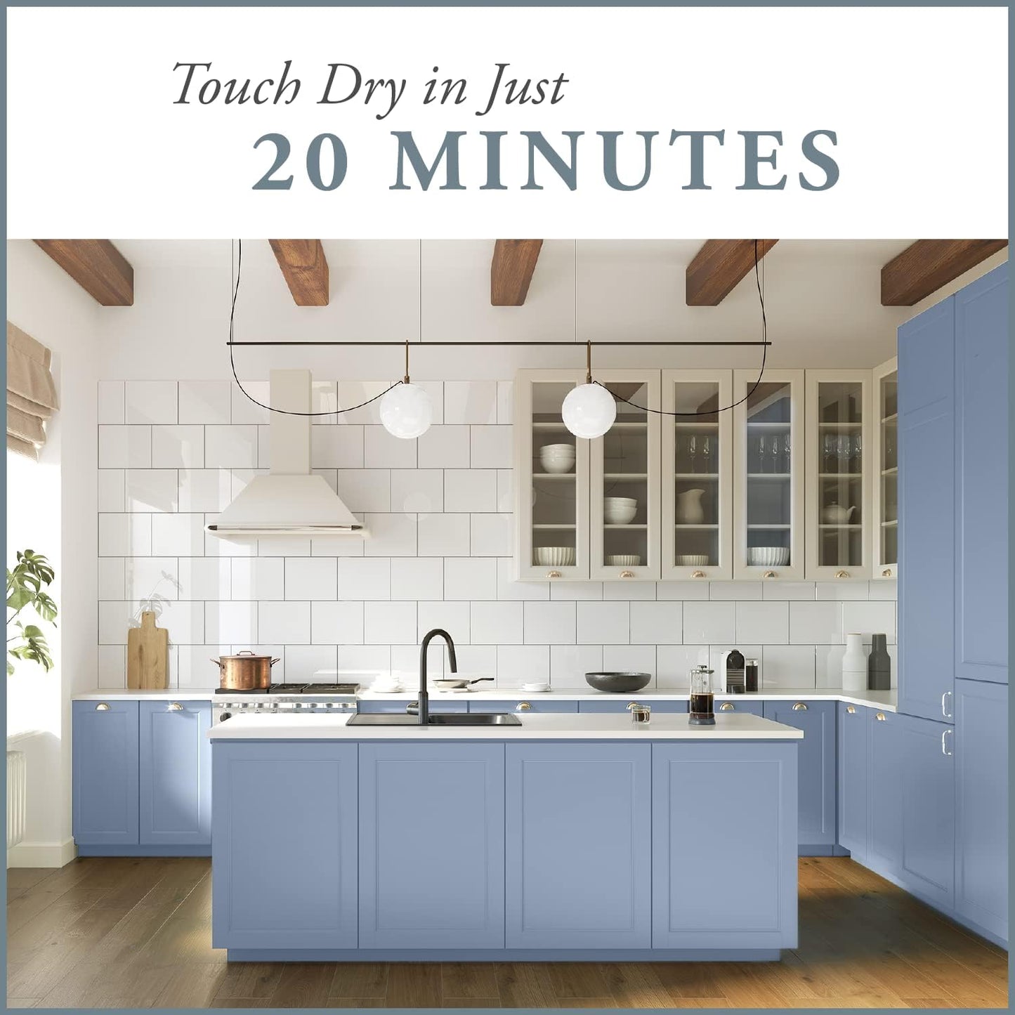 AMY HOWARD AT HOME Chalk-Based One Step Paint for Furniture, Cabinetry, Decor, Finish, and More | No Stripping, Sanding, or Priming | Medium Base | 32 Ounce | Palace Gray