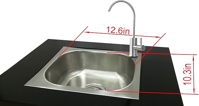 FixtureDisplays® Portable Sink Self Contained Hand Wash Station Mobile Sink Water Fountain Portable Sink Water Supply w/Pump 110V Power Caulk All Places to Water Proof 18536NEW