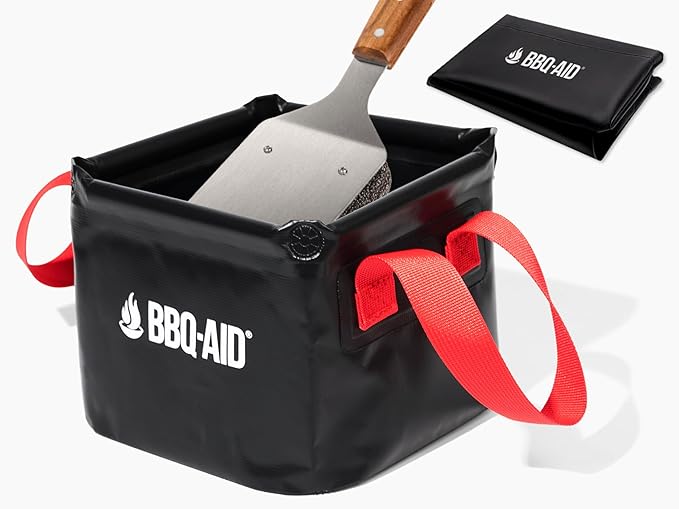 BBQ-AID Collapsible Dunk Basin – Durable Tank for Stainless-Steel Grates and Steam Grills - Perfect Partner for BBQ-AID Bristle Free Grill Brush (Basin Only)