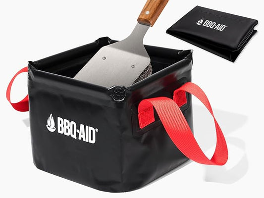 BBQ-AID Collapsible Dunk Basin – Durable Tank for Stainless-Steel Grates and Steam Grills - Perfect Partner for BBQ-AID Bristle Free Grill Brush (Basin Only)
