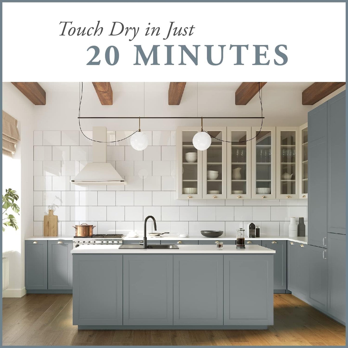 AMY HOWARD AT HOME Chalk-Based One Step Paint for Furniture, Cabinetry, Decor, Finish, and More | No Stripping, Sanding, or Priming | Medium Base | 16 Ounce | Park Avenue