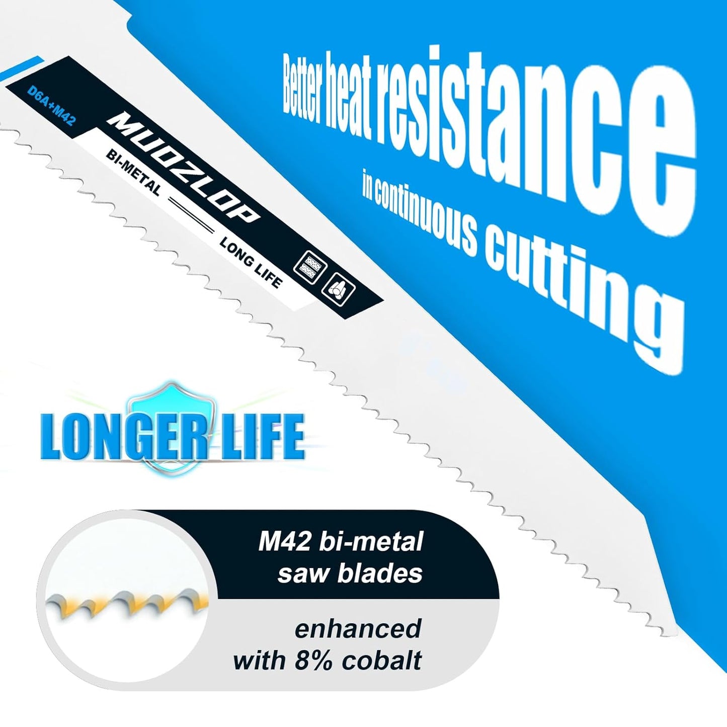 10 Pack 6inch Reciprocating Saw Blades Set,14/18 TPI High Carbon Saw Blades, Metal Saw Blades with Organizer Case (10, 14/18TPI/150mm)