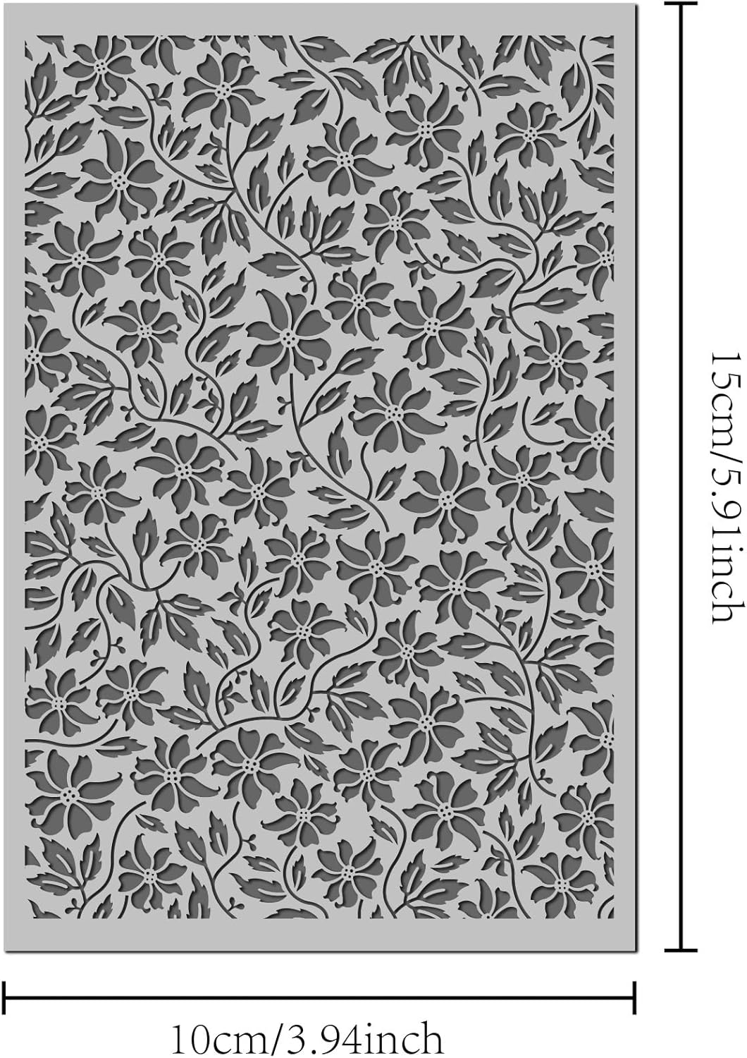 Arbuya Flowers Polymer Clay Texture Mat - Flowers Leaves Leaves Texture Sheet for Polymer Clay Jewelry Making, Earring Charms, DIY Craft Supplies