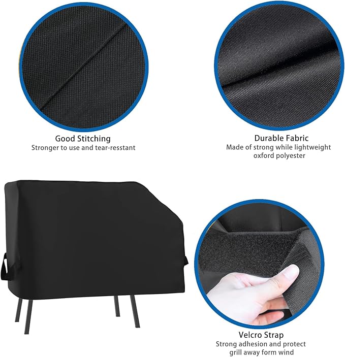 Grill Cover for Blackstone 17" 22" Tabletop with 5477 On-The-Go XL Hood and Stand, for Blackstone 17"/22" Tabletop Griddle with X-Large Griddle Stand, Heavy Duty Waterproof Outdoor Grilling Cover