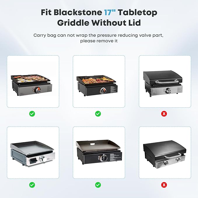 Stanbroil Carry Bag for 17 Inch Blackstone Tabletop Griddle Without Metal Hood, Black