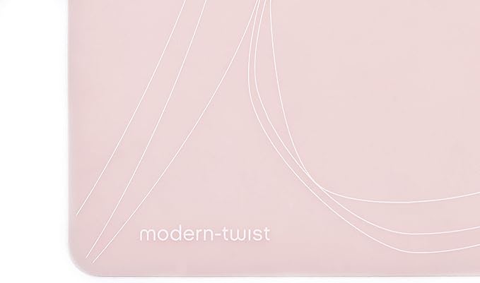 modern-twist 14 x 16 Silicone Placemat, BPA, PVC-Free Table Mat, Dishwasher Safe, Pebbles Print in Blush, Pack of 1