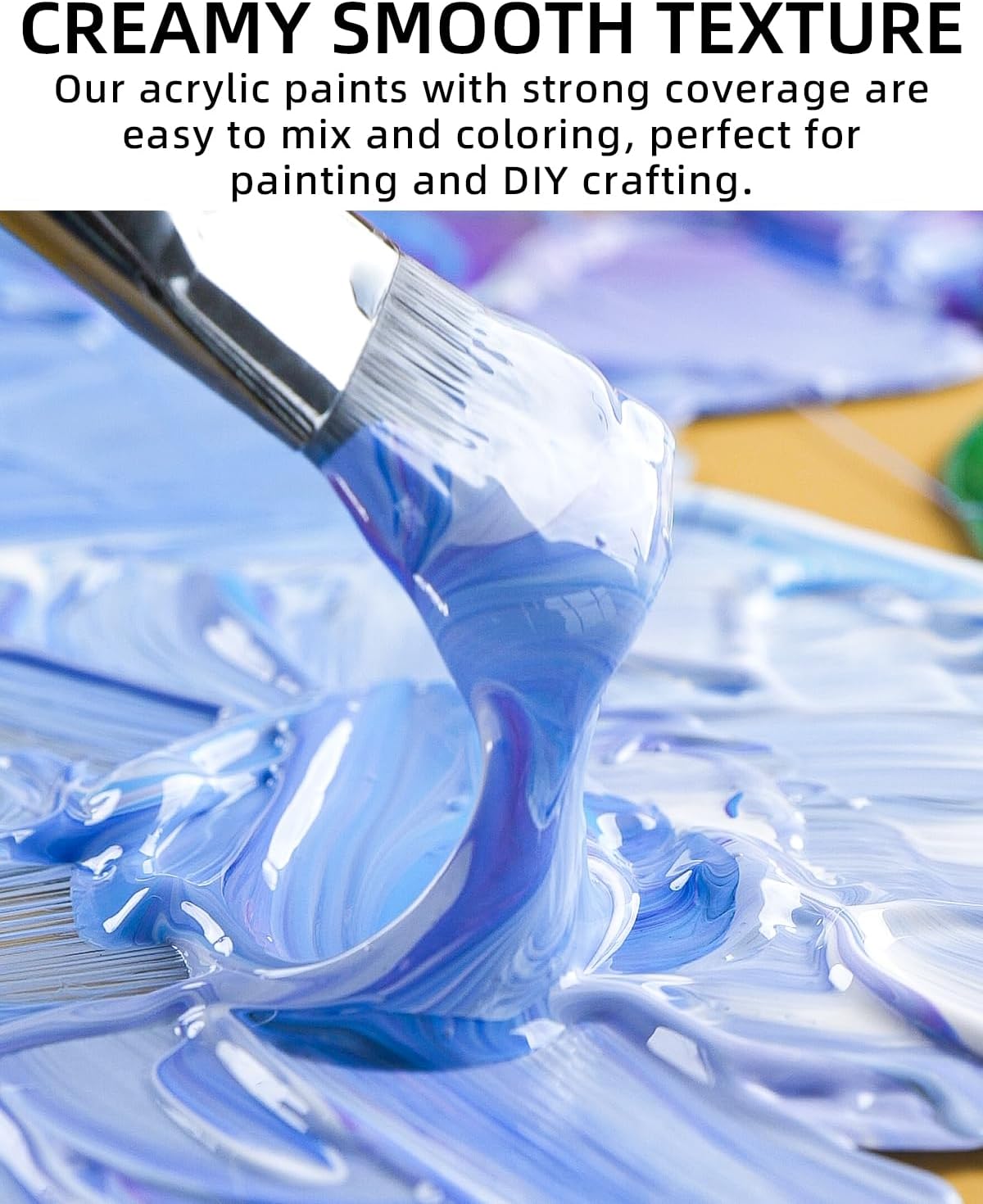 Nicpro 24 Colors Large Bulk Acrylic Paint Set (16.9 oz/500 ml), Rich Pigments Non Toxic, Bulk Painting Supplies for Artist Beginners on Canvas, Wood, Rock, Glass, Ceramic, Crafts with Color Wheel