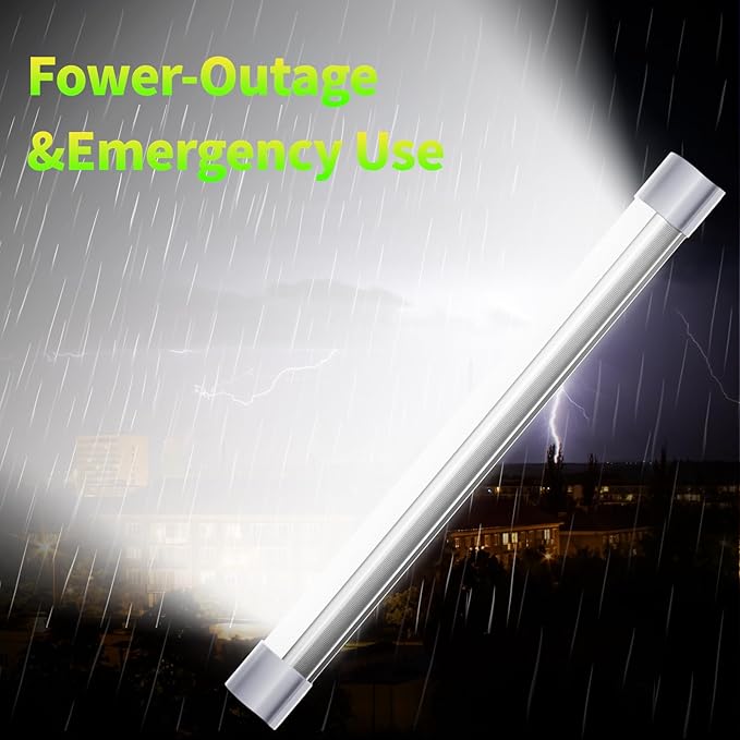 LETOUR LED Tube Magnetic Light Work Lights 6000Lumens 10400mAh 5 Lighting Options Camping Lantern USB Rechargeable Portable Battery Powered Lights with 2 Magnets Endurance for 80 Hours