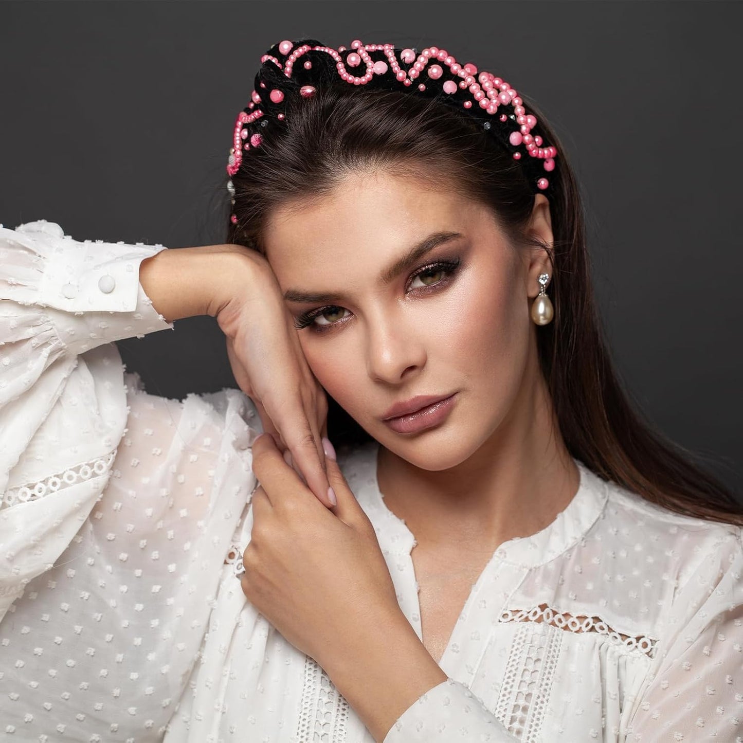 2000+pcs 12 Sheets Self Adhesive Pearl Stickers for Hair, Face, Makeup, Eye, Nail, Crafts, 3mm, 4mm, 5mm, 6mm (Pink)