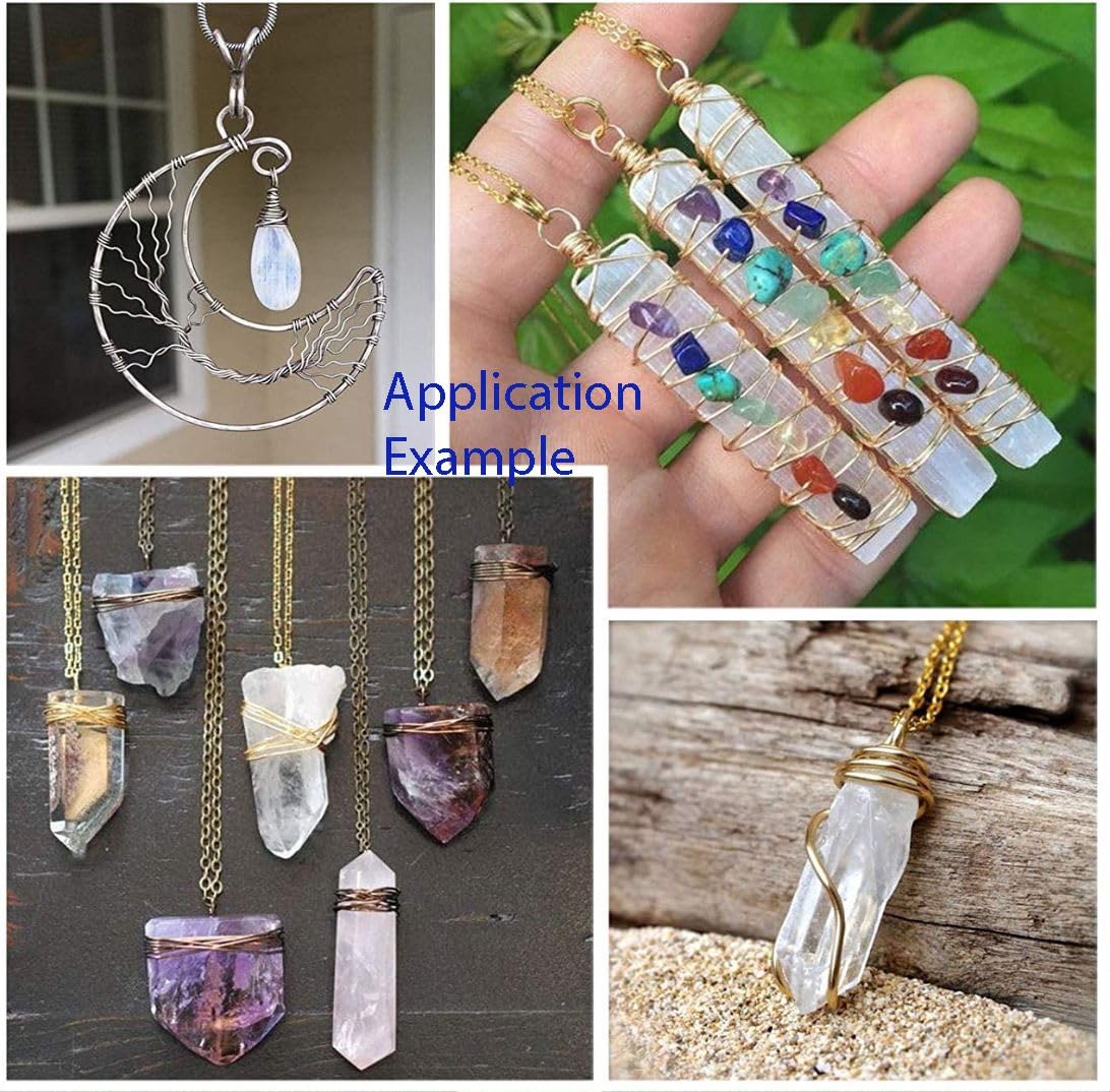 Adabele 249 Feet Premium Tarnish Resistant Round Jewelry Wire Copper Beading Wire Spool Bulk (0.6mm/22 Gauge) 18K Gold Plated for DIY Craft Jewelry Making BF286-6