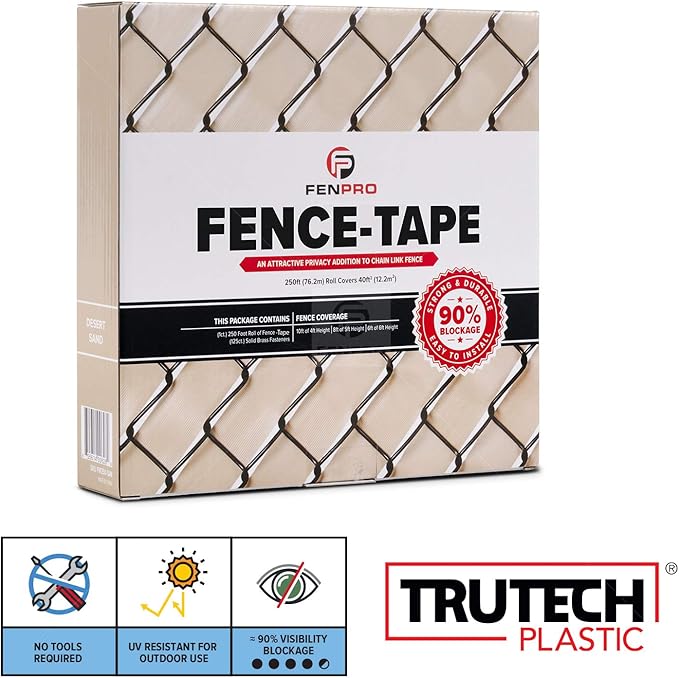 Chain Link Fence Privacy Tape (Desert Tan)