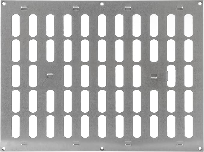 Repa Market 16" x 12" Inch (Outer Dimensions) Galvanized Steel Adjustable Air Vent Cover - HVAC Air Vent Register - Heating, Cooling Toe Kick Vent Cover - Wall, Ceiling Return, Intake Air Grille