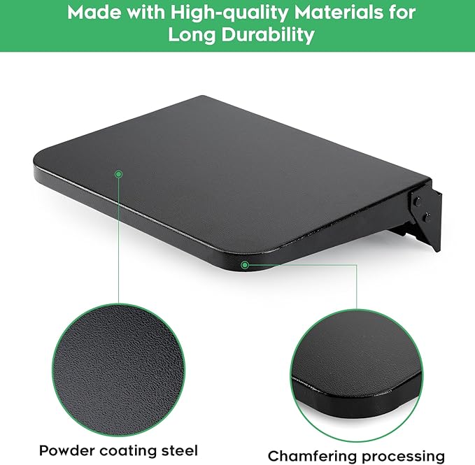 Folding Side Barbecue Shelf Compatible with Weber Searwood 600/600XL Pellet Grills, Folding Side Table, Ideal for Food Prep and Storage