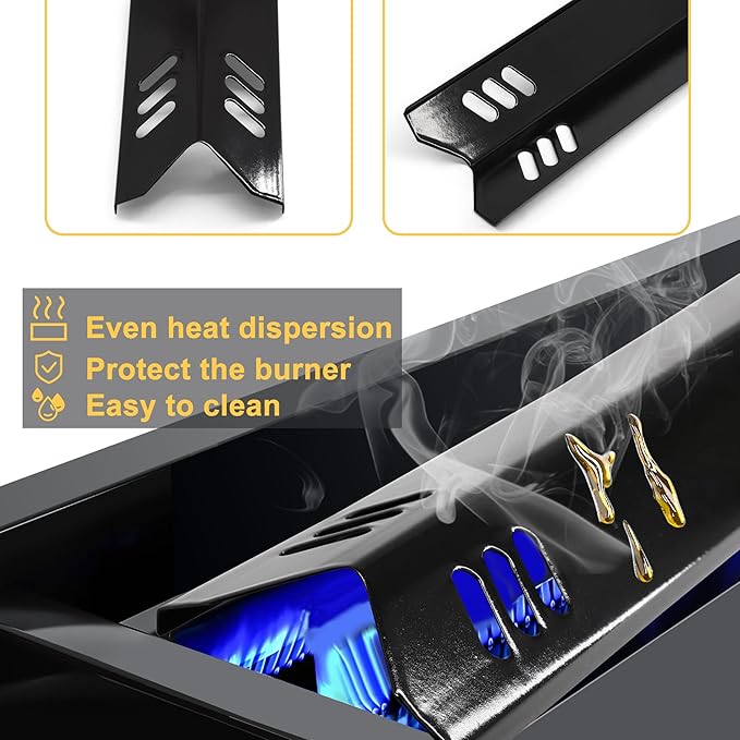 Grill Replacement Parts for Dyna Glo DGF510SBP, DGF493PNP-D, Backyard BY13-101-001-13, BHG BH13-101-099-01, Uniflame GBC1059WB, Cast Iron Grill Grates and Heat Plates for Dyna-Glo Grill Parts