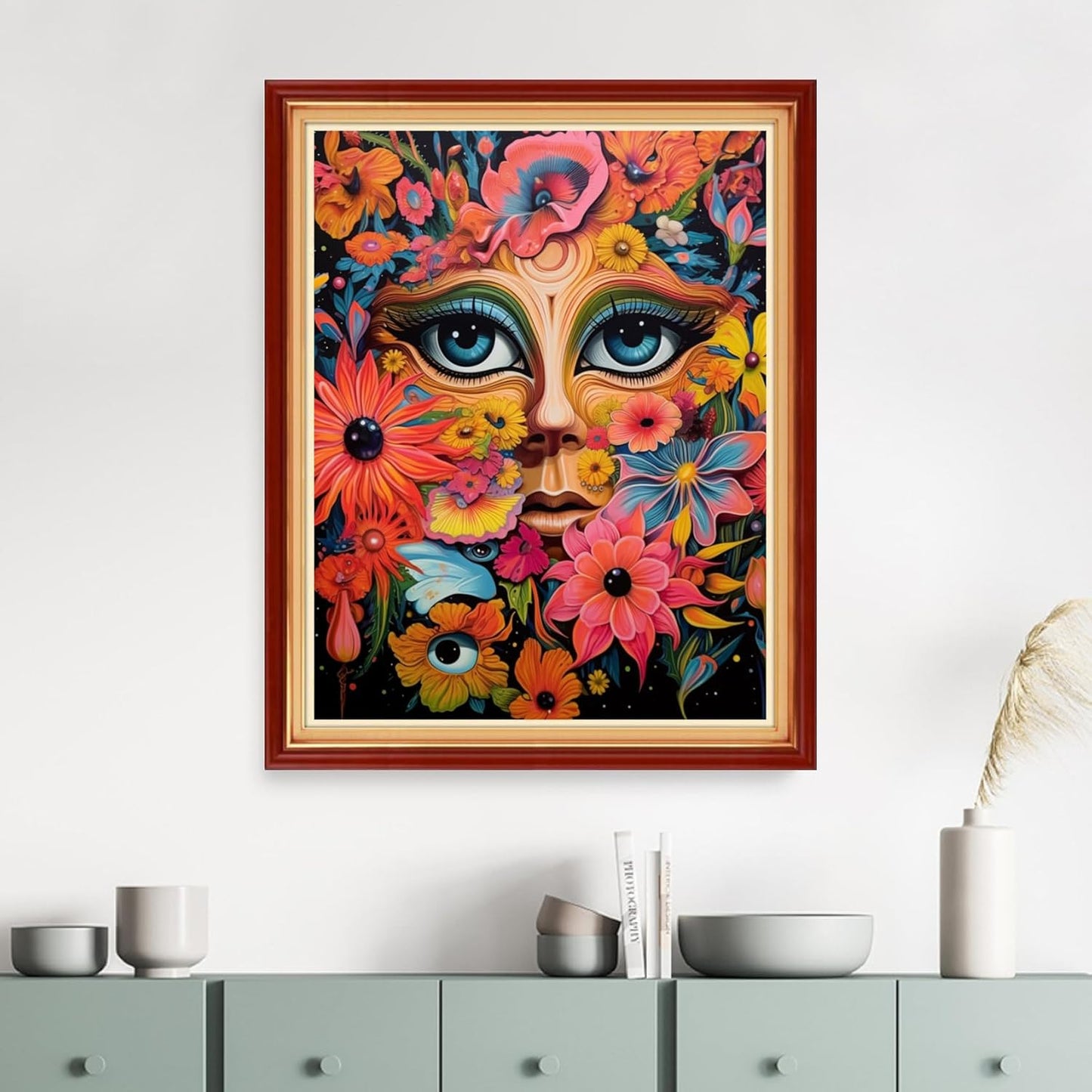 DMCVIVR Stamped Cross Stitch Kits for Adults Beginners Embroidery Kits 11CT Needlepoint Kits Cross Stitch Patterns Embroidery Patterns&Flower Girl 16x20 inch