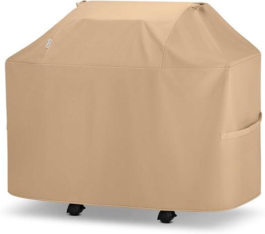 Unicook 52 Inch Grill Cover for Outdoor Grill, Heavy Duty Waterproof BBQ Cover Compatible with Char-Broil Nexgrill and Weber Spirit 2-3 Burner Gas Grills, All Weather Protection, Light Brown