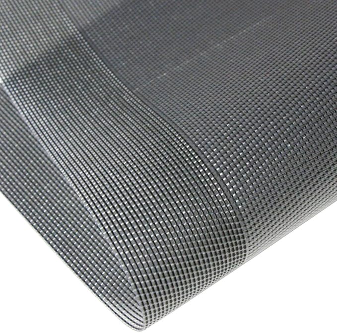 Vinyl Placemats Heat-Resistant Table Mats Washable Easy Clean Plastic Placemats for Dining Table Set of 4(Dark Silver)