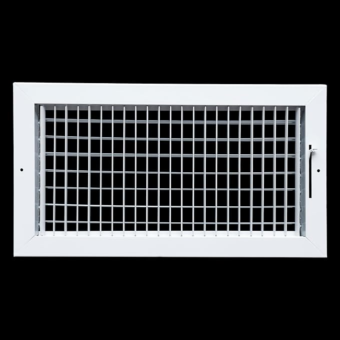 Fits 16x8 Duct Opening Steel Adjustable Air Supply Grille by Handua | Register Vent Cover Grill for Sidewall and Ceiling | White | Outer Dimensions: 17.75" X 9.75"
