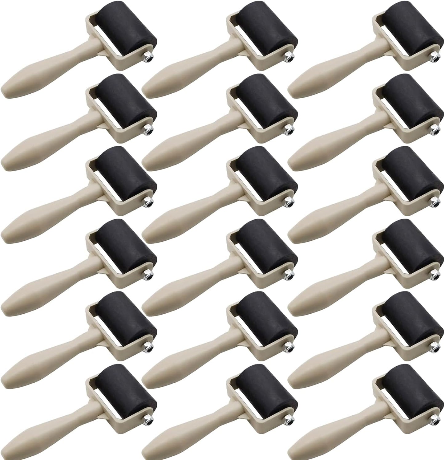 HRJZF Rubber Brayer Roller Set, 16 Pack, 1.4 Inch, Printmaking and Stamping Tools