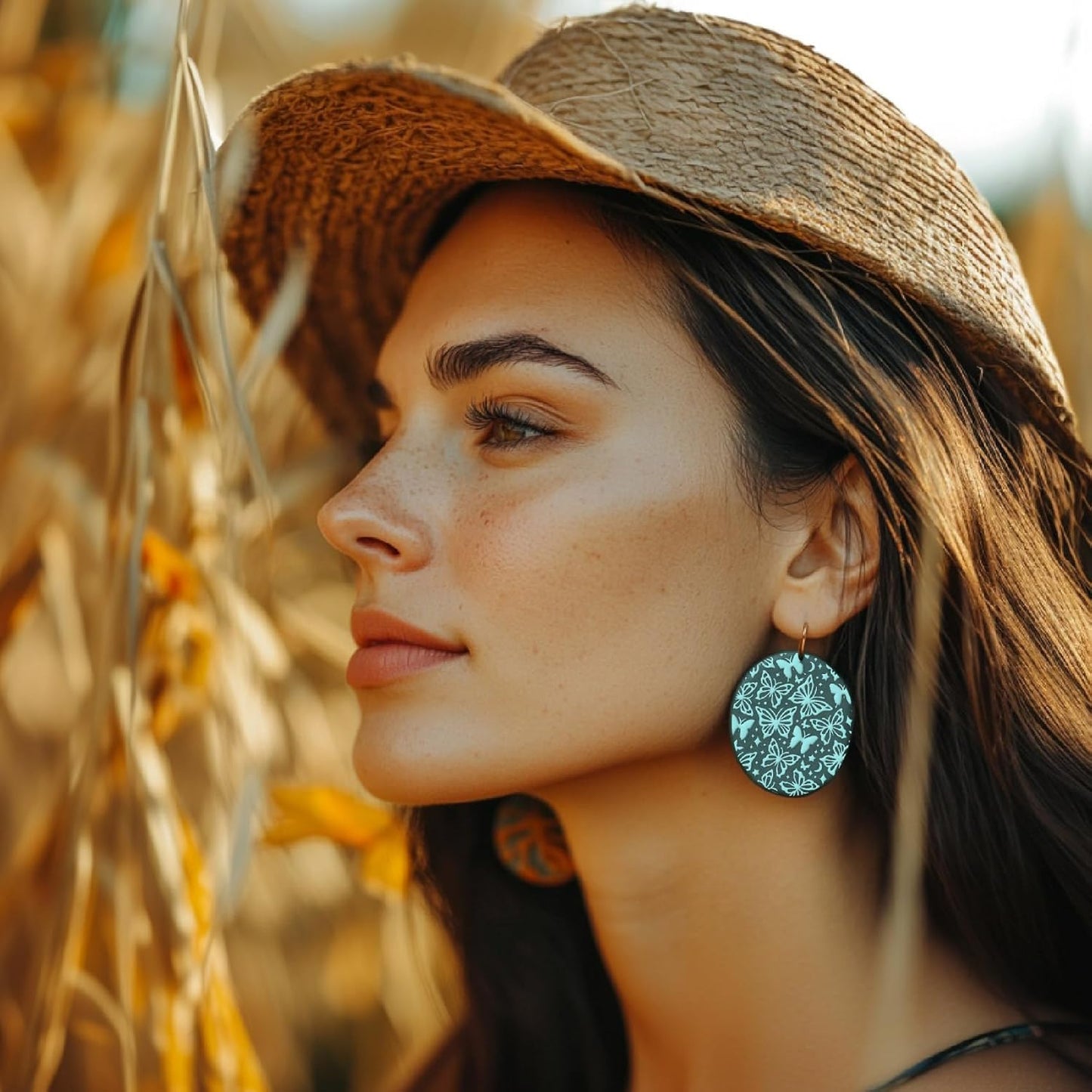 Arbuya Butterfly Polymer Clay Texture Mat - Butterflies Texture Sheet for Polymer Clay Jewelry Making, Earring Charms, DIY Craft Supplies