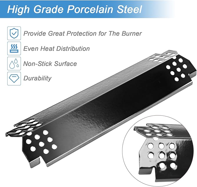 Grill Replacement Parts for Nexgrill 720-0888N - 720-0888s 5 Burner Grill, Heat Plate, Grill Grate for 720-0830H 720-0888, Cast Iron, Porcelain Steel