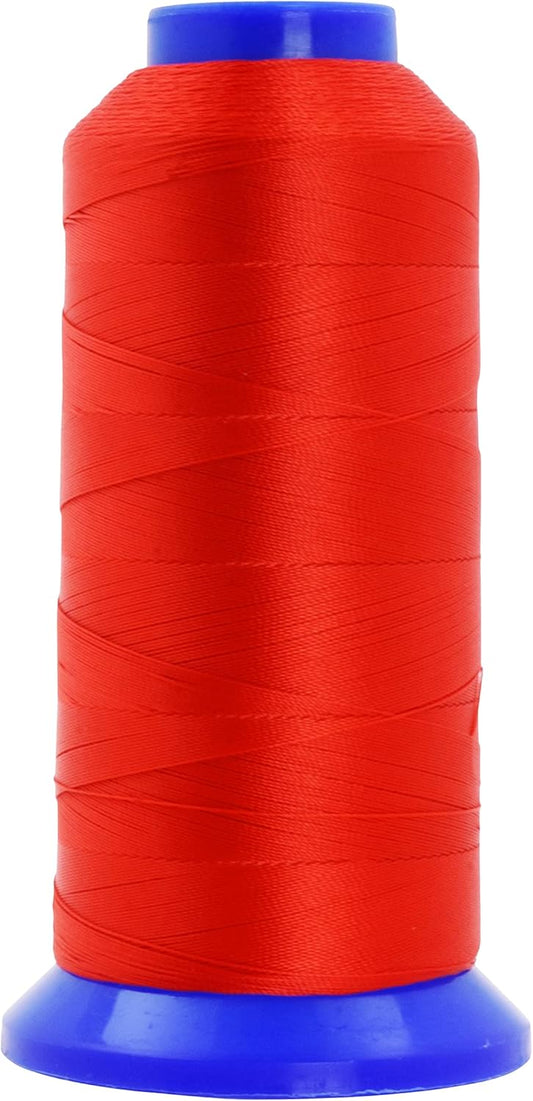 Mandala Crafts Red Heavy Duty Thread -1500 Yds Tex 70 Thread for Sewing Drapery Jeans Leather Hair - Bonded Polyester Thread Outdoor Marine Upholstery Threads