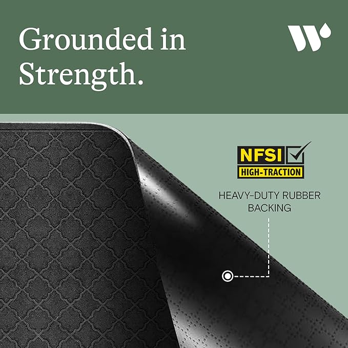WaterHog Heavy Duty Doorway Mat, 3' x 5', Made in USA, Durable & Skid-Resistant Entryway Mat, Water-Trapping, Indoor/Outdoor Decorative Floor Covering, Cordova Collection, Charcoal