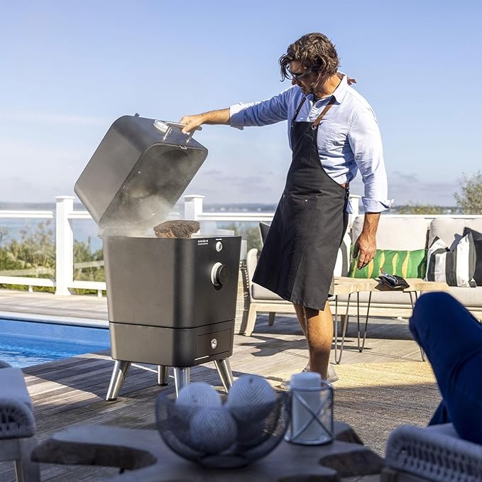 Everdure 18 Inch Cast Aluminum Kamado Grill W/Stand - EKAMK1B