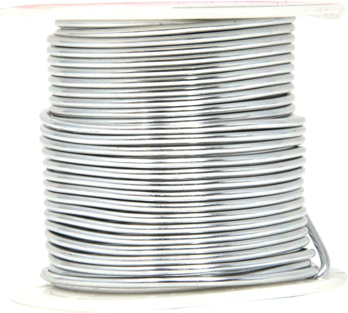 Mandala Crafts 14 Gauge Anodized Aluminum Craft Wire for Jewelry Making – 330 FT Colored Flexible Silver Copper Black Pink Ice Blue Red Wire - Bendable for Bonsai Armature Crafting Sculpting