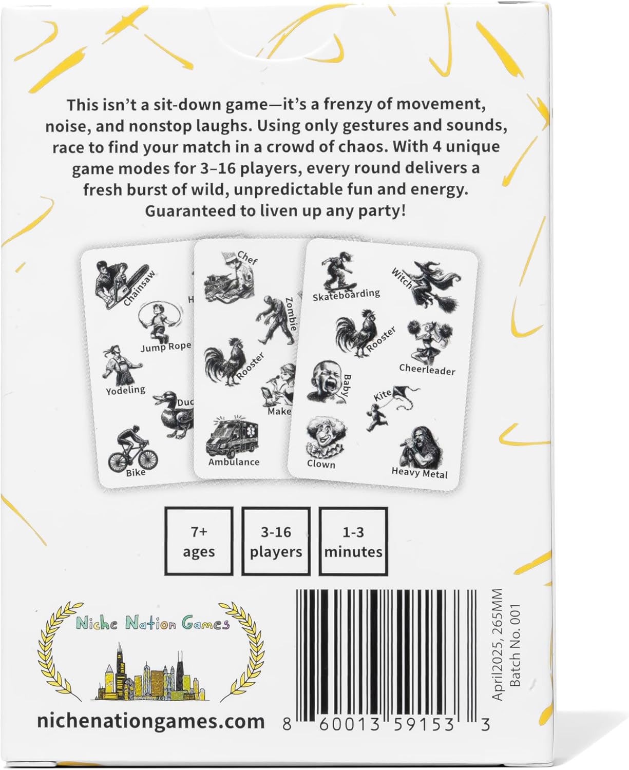 Match Mob – Fast-Paced 1-Minute Party Game for Large Groups – Hilarious Chaotic Charades – Quick & Easy Party Games for Adults, Teens & Kids – Ages 7+ for 3-16+ Players