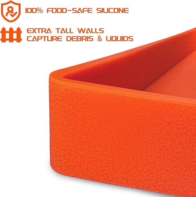 Silicone Griddle Mat Cover for Blackstone 22 Inch Griddle, Heavy Duty Food Grade Silicone, All Season Protective Cover (Orange)