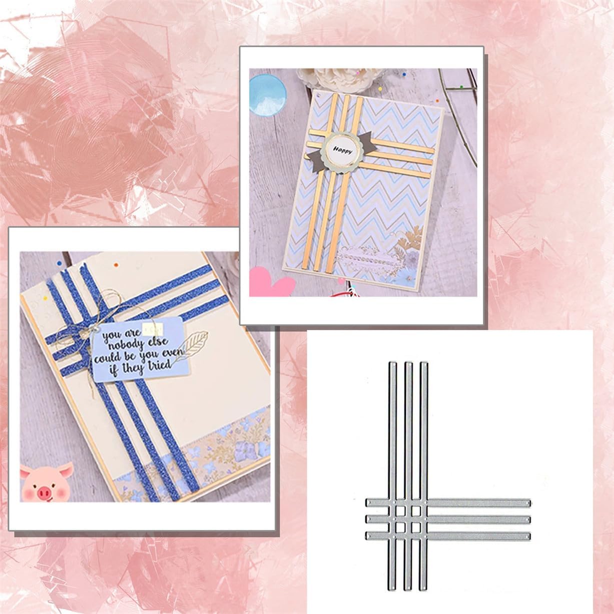 Metal Cutting Dies DIY Merry Christams Embossing Stencil Template Scrapbooking Card Making Mold Photo Album Arts Crafts Tools (Card Decor-14x10.1cm)