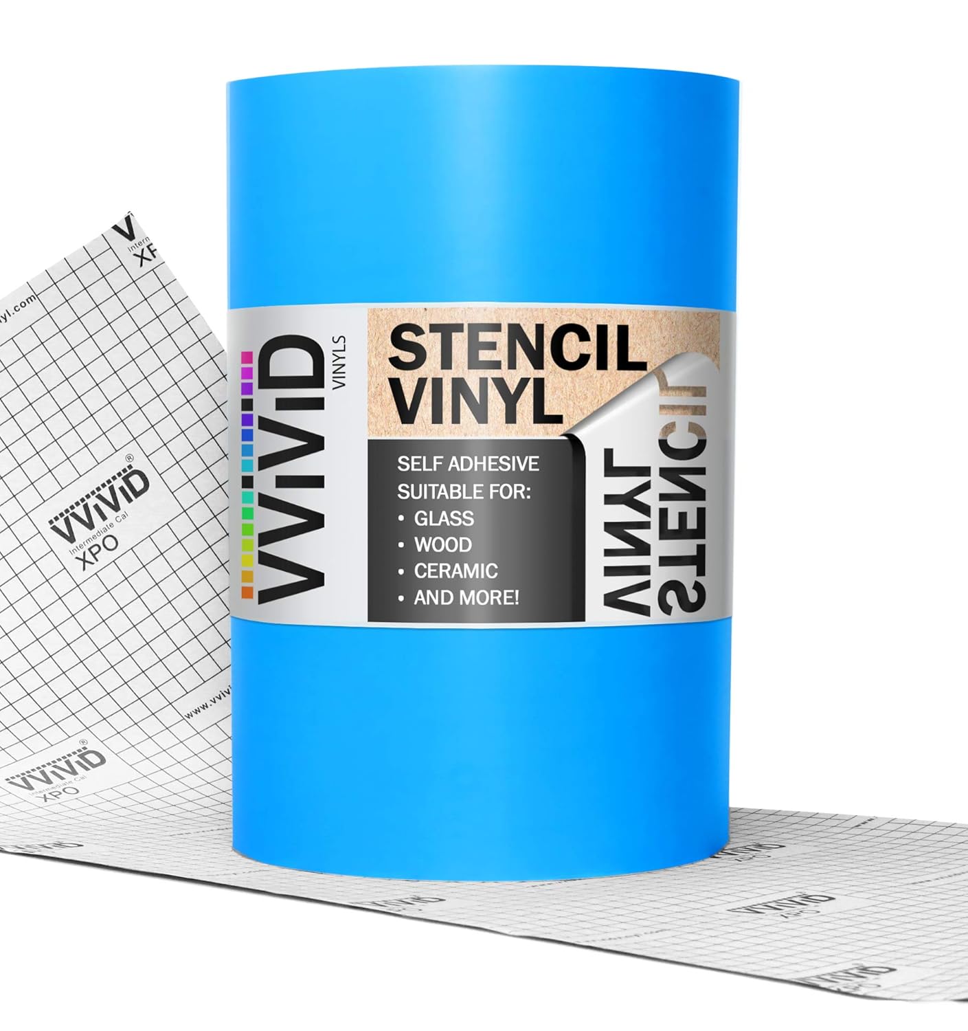VViViD Blue Stencil Vinyl Masking Film with Anti-Bleed Technology (24" x 150ft)