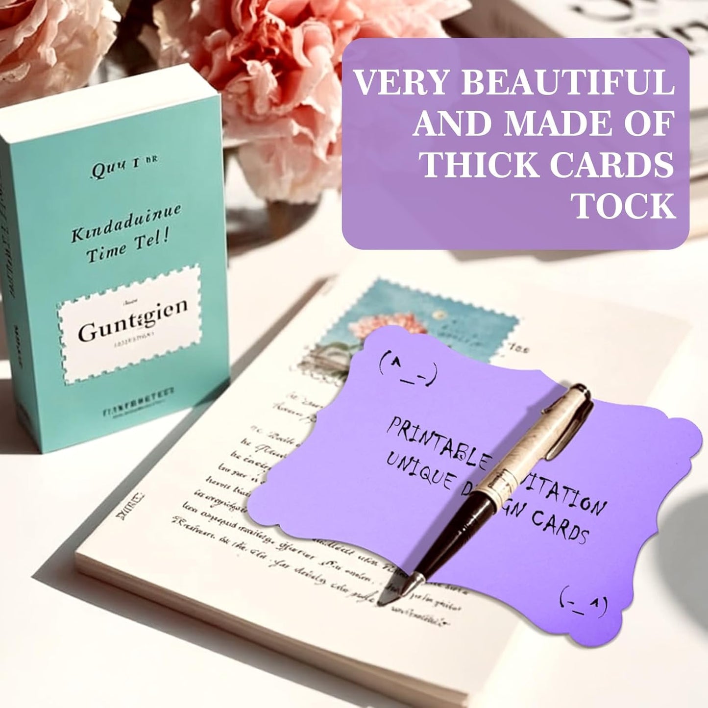 50-Pack 5x7 Inch Premium Blank Cardstock - 250GSM Heavyweight Printable Paper for Invitations, Greeting Cards and Craft Projects