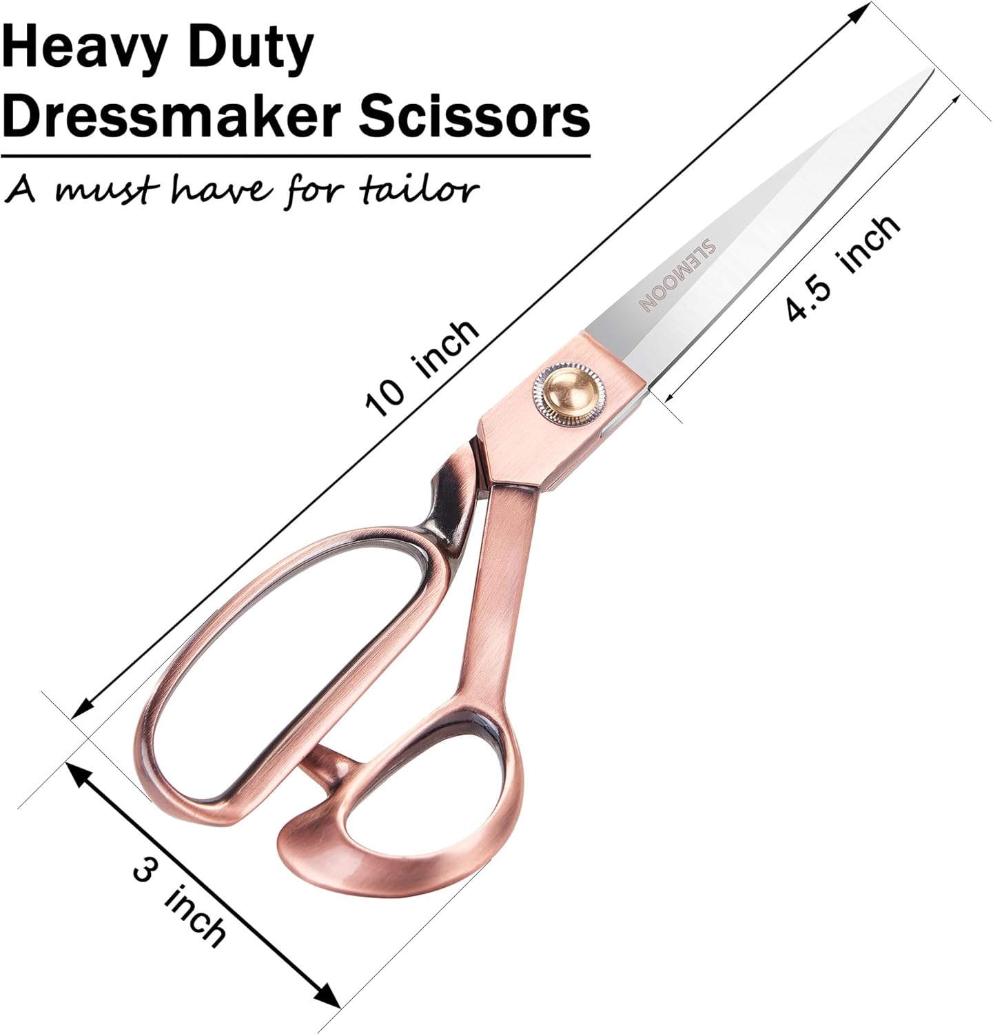 Fabric Scissors Professional 10" Sewing Scissors,Heavy Duty Shears for Fabric,Leather,Raw Materials,Dressingmaking,Upholstery Shears for Dressmakers Students Office Crafting