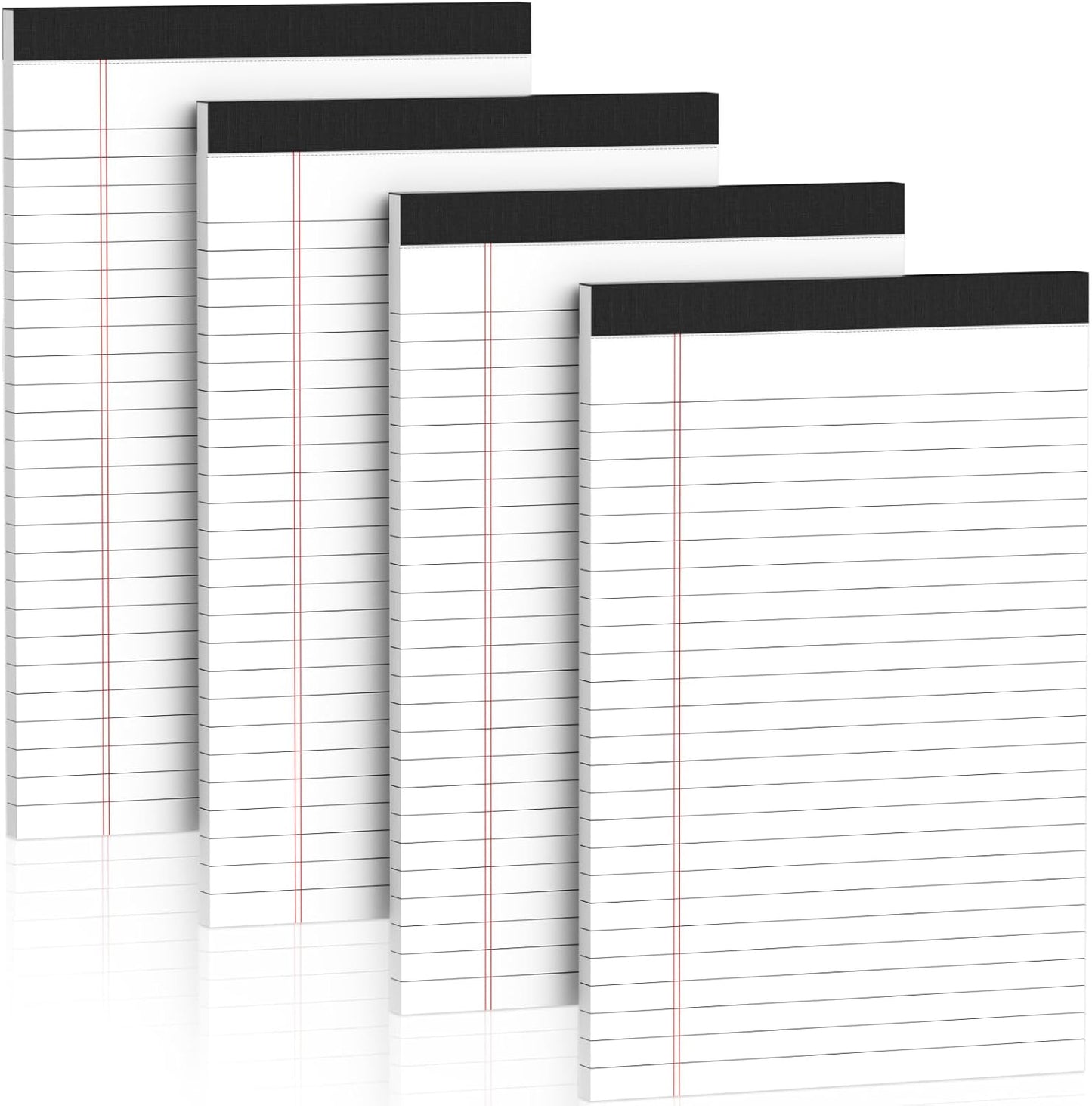 5" x 8" Note Pads 4 Pack of Legal Pads 21lb Notepad College Ruled Legal Pad 30 Sheets Perforated Small Writing Pads Double-Side Printed Pad of Paper for School, College, Office