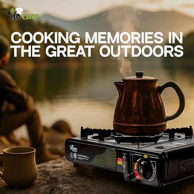 JoChef Butane Camping Stove - 9,500 BTU Portable Gas Stove