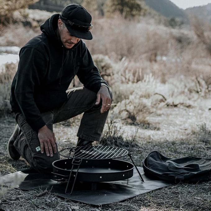 Barebones Cowboy Grill Charcoal Tray Carry Bag - Outdoor Grill Accessory, Easy Storage for Fire Pit