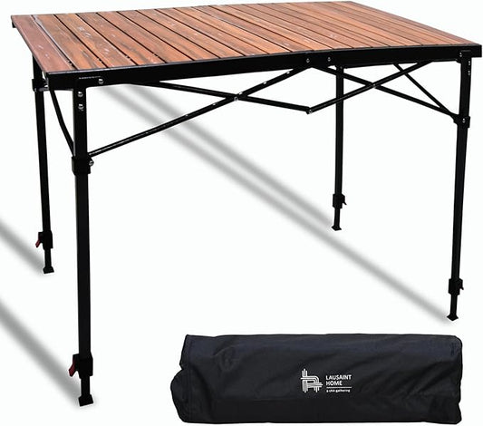 OUTSIDER Folding Camping Table Adjustable Height Foldable Roll-up Aluminum Camp Table Portable Table with Carry Bag - for Outdoor Cooking, Beach, Picnic, BBQ, Travel Style2
