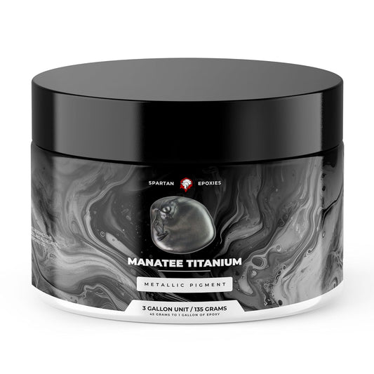 Spartan Epoxies Metallic Pigment Powder for Epoxy - 30 Unique Colors, 4oz for 1 Gallon and 12oz for 3 Gallons of Clear Epoxy, Made in the USA (Manatee, 12oz (135 Grams))