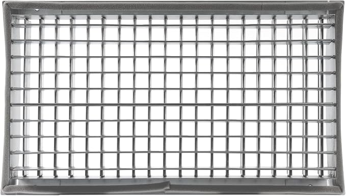 Repa Market 17" x 9" Inch Air Exhaust Grille for Round Ducts - 2 Adjustable Louvre Blades - Galvanized Air Supply Vent Cover - Side Fit Round Surface Canal Ducting from 19.68" to 55" Inches