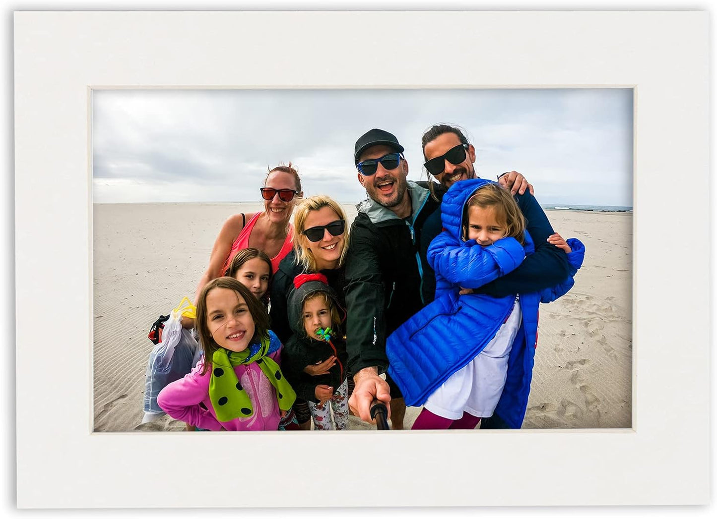 5.5x8.5 Mat for 8.5x11 Frame - Precut Mat Board Acid-Free Show Kit with Backing Board, and Clear Bags Textured White 5.5x8.5 Photo Matte For a 8.5x11 Picture Frame Matboard for Framing, Pack of 1 Mat