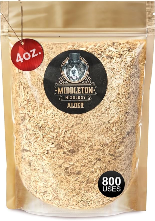 SmokeTop 4oz Bag - Cocktail Smoker Chips for Old Fashioned Cocktails, Whiskey, & Bourbon - by Middleton Mixology Made in The USA (800 uses) (Alder)