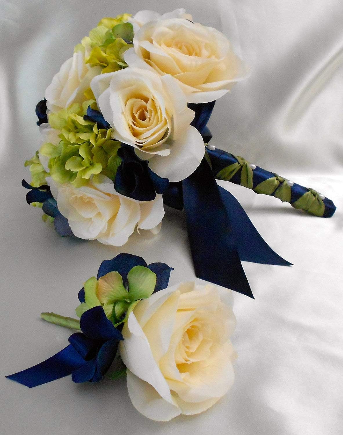 YAMA Navy Blue Double Face Satin Ribbon 7/8" 25 Yards Dark Blue Ribbon for Gift Wrapping Crafts Wreaths Hair Wedding Bridal Flower Bouquets Arrangement