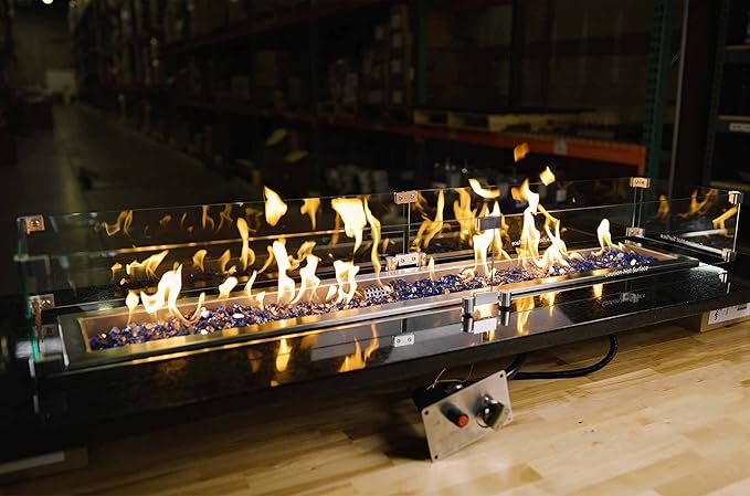 Celestial 53.25" x 11" x 6" Wind Guard, fits Celestial 48” x 6” Fire Pit Burner Pans
