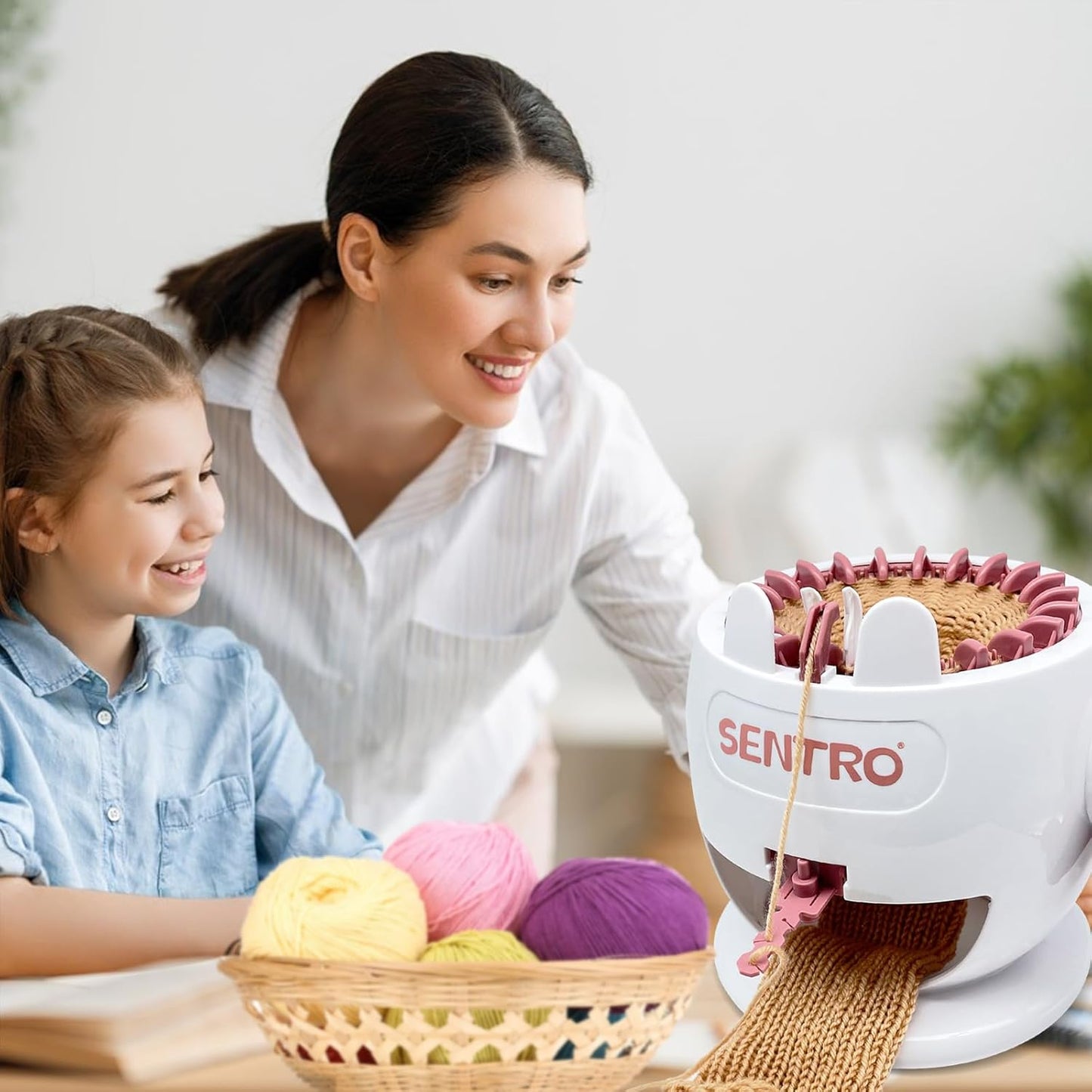 SENTRO Knitting Machine, 22 Needle Knitting Machines, Smart Knit Loom Machine, Circular Weaving Crochet Knitting Loom Machine Kit, DIY Knitting Crochet Machine for Adults and Kids ﻿