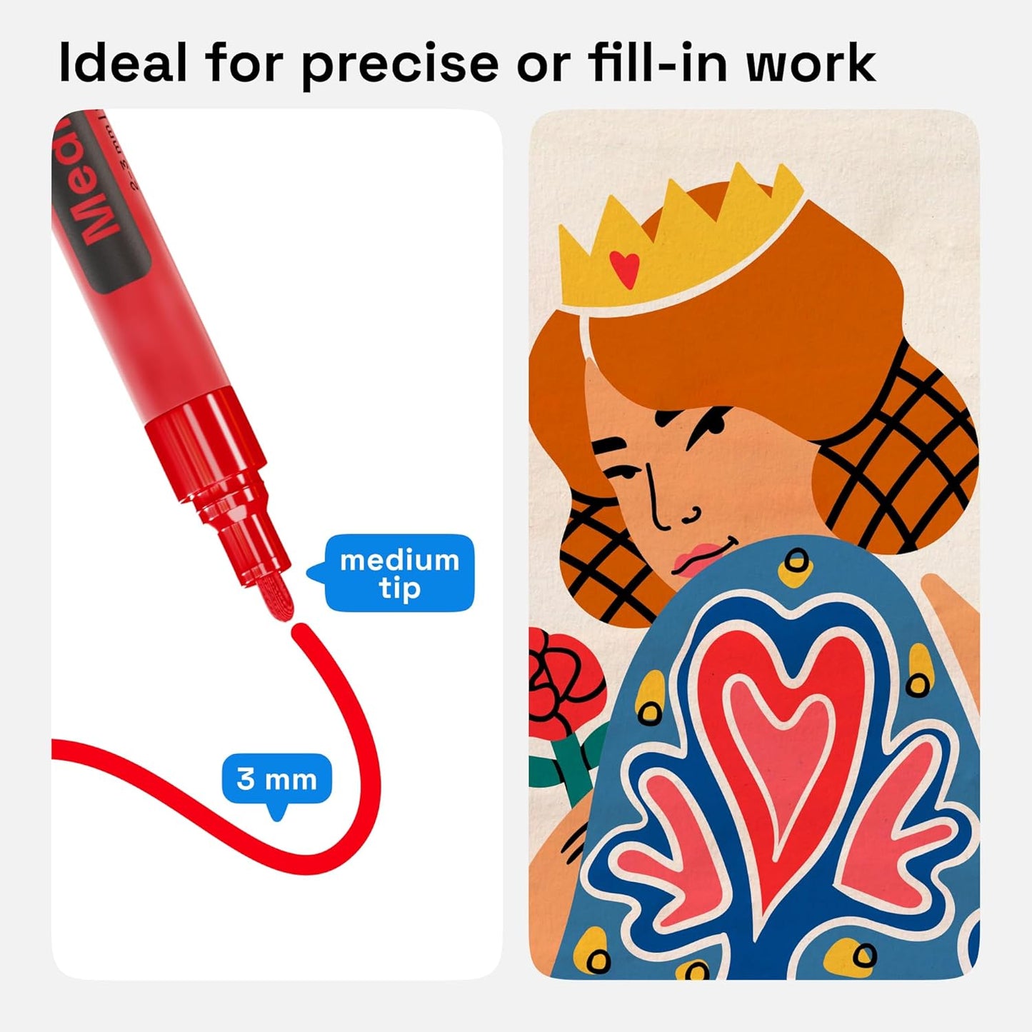 ARTISTRO 12 Medium Tip Acrylic Paint Markers - Easy for All Ages & Levels Paint Pens for Fabric, Rock, Glass, DIY - Halloween Pumpkin Painting Kit, Art Supplies, Christmas Gift