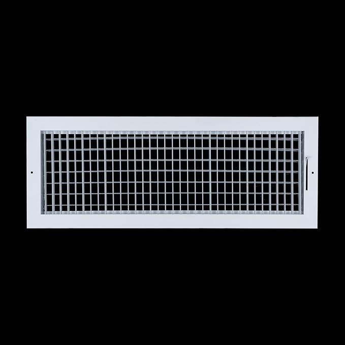 Fits 24x8 Duct Opening Steel Adjustable Air Supply Grille by Handua | Register Vent Cover Grill for Sidewall and Ceiling | White | Outer Dimensions: 25.75" X 9.75"
